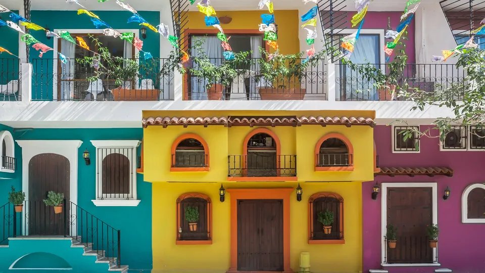 Les façades colorées du centre de Mérida
